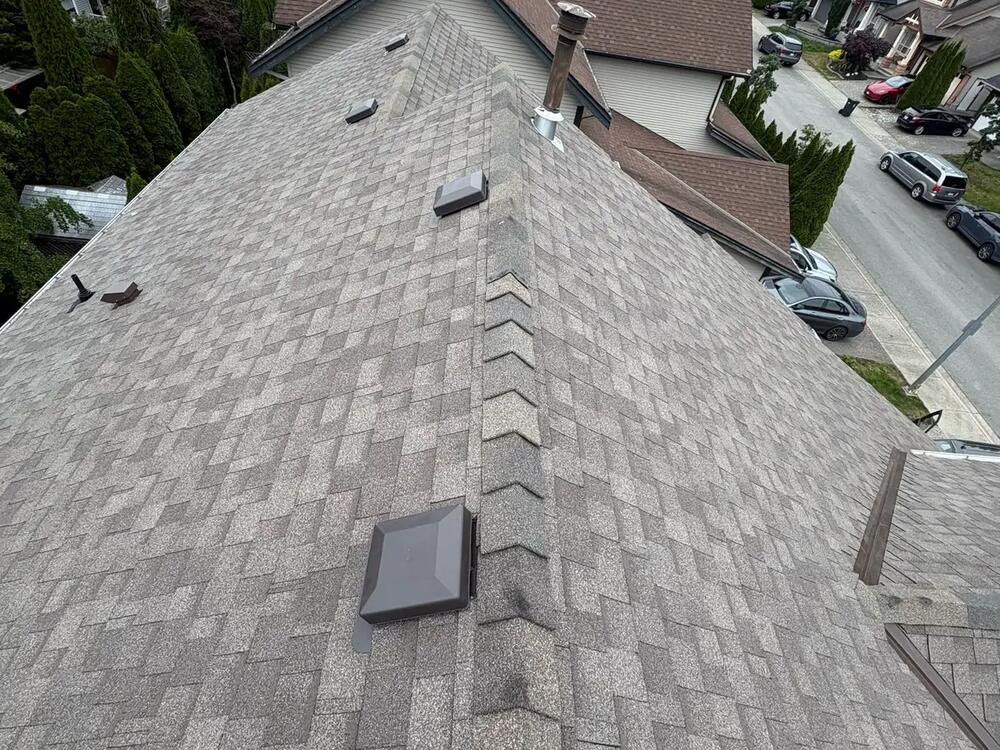 Flat roof torch-on membrane installation in progress in Richmond, BC