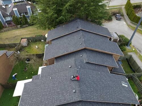 Gutter & Leaf Guard Install — Leaf guard mesh installed over the finished gutter run.