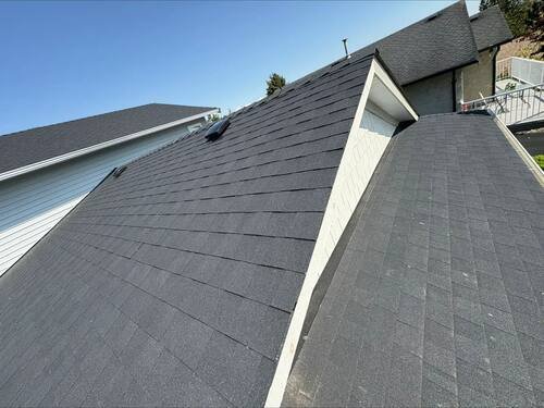 Siding & Fascia Renovation — Metal fascia going up along the eave line.