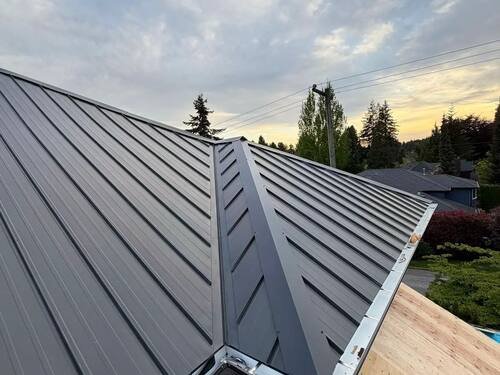 Skylight Replacement — Flashing detail around the new skylight curb.