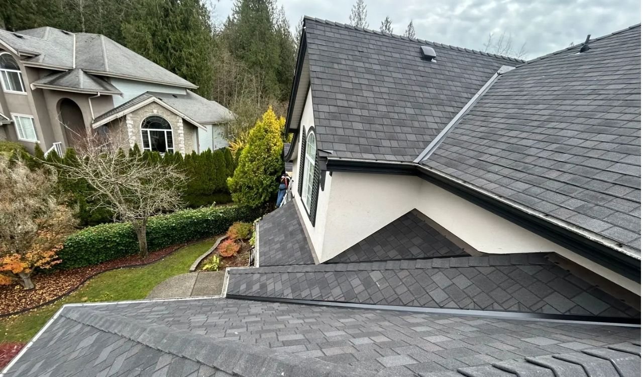 Complete roof tear-off and reroofing project by Scarlet Roofing & Gutters