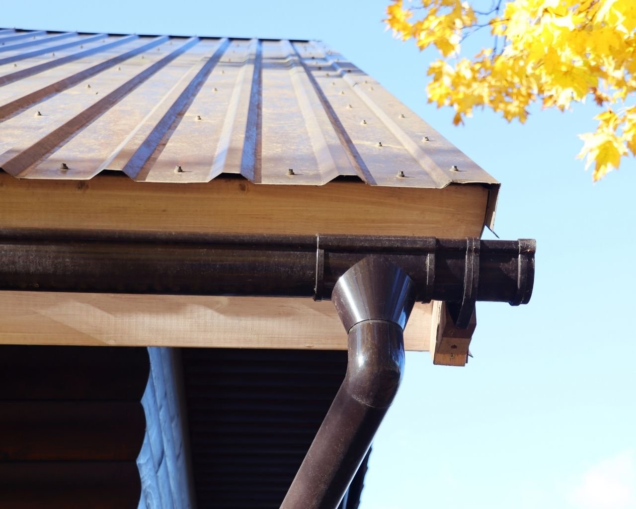 Built-in box gutter installation on an older Surrey home